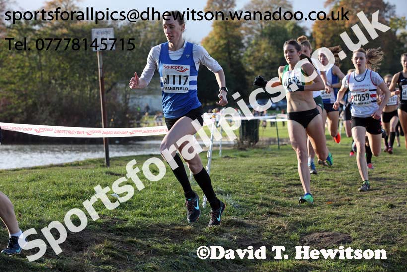 Senior women, 2016 National Cross Country Relays, Berry Hill Park, Mansfield. Photo: David T. Hewitson/Sports for All Pics